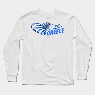 I Love Greece Long Sleeve T-Shirt